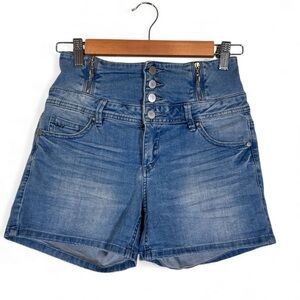 Vintage Y2K Only Jeans High Rise Button Fly Extra Short Jean Shorts Womens 27